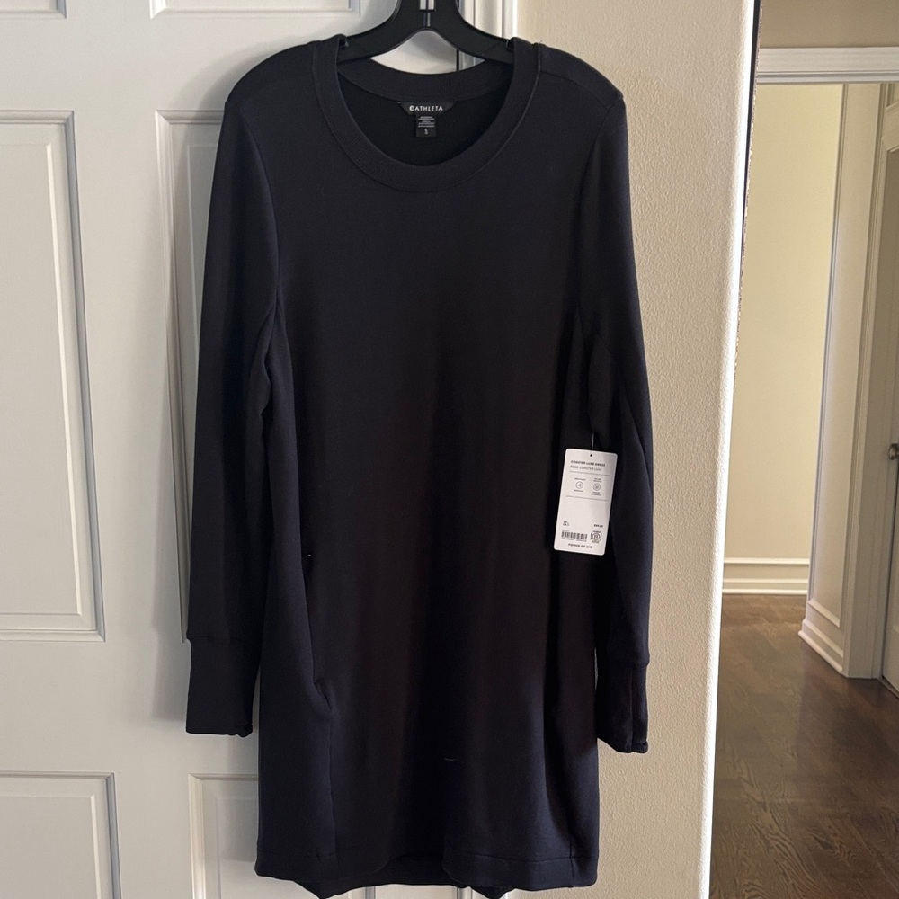 Athleta black Coaster Luxe Dress. NWT size large